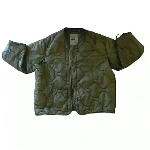 VTG military green jacket liner 90s or prior sized mens large - Picture 7 of 8